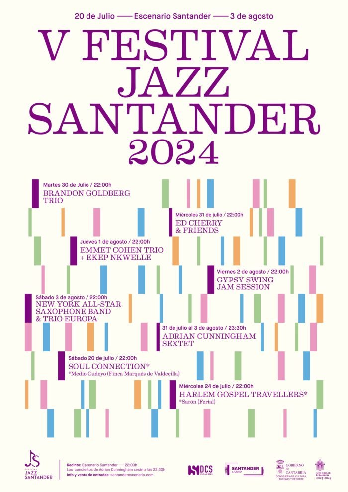 V Festival Jazz Santander: New York All Star Saxophone Band & Trio Europa, el 3 de agosto de 2024 a las 22:00h, en la sala Escenario Santander (Cantabria)