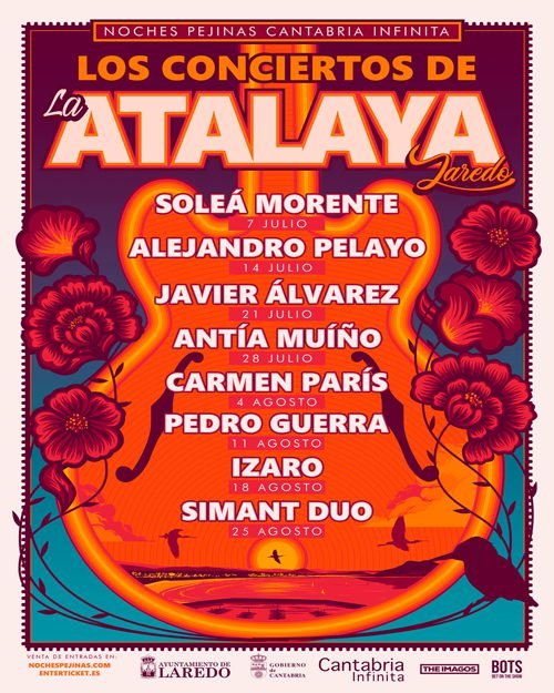 Noches Pejinas Cantabria Infinita presenta Los Conciertos de La Atalaya. El 7 de julio de 2024 actuará Soleá Morente, en La Atalaya de Laredo.