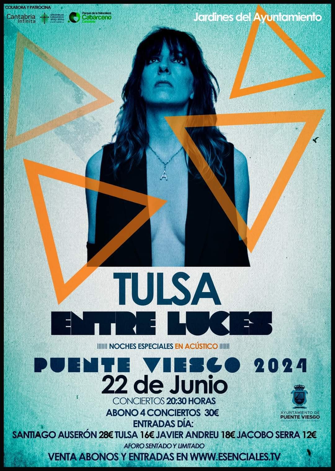 Tulsa 7 El 22 de junio de 2024, Tulsa actuará en el ciclo Entre Luces 2024 de Puente Viesgo (Cantabria), a las 20:30h.