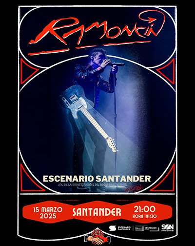 Concierto de Ramoncín el 15 de Marzo de 2025, en la Sala Escenario Santander (Santander, Cantabria) a las 20:00.