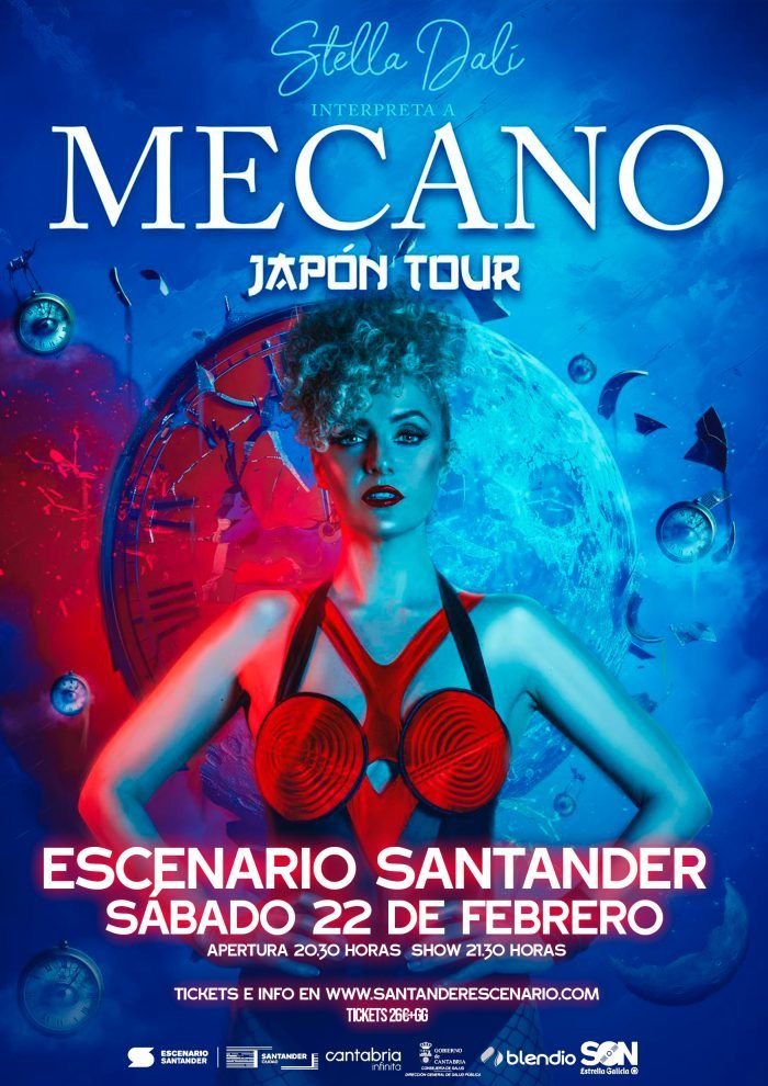 Concierto en Santander de Mecano show por Stella Dalí, el 22 de febrero de 2025, en la Sala Escenario Santander a las 20:30.