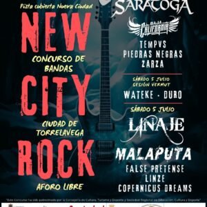 New City Rock 50 El concurso de Bandas New City Rock, se celebrará el 4 y 5 de julio de 2025, en Nueva Ciudad Torrelavega (Cantabria).