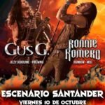 Concierto en Santander de Ronnie Romero & Gus G., el 10 de octubre de 2025, a las 21:00h, en la Sala Escenario Santander.