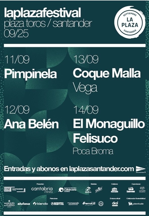 Concierto de Pimpinela el 11 de Septiembre de 2025, en la Plaza de toros de Santander (Cantabria).