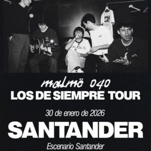 Concierto de Malmö 040, el 30 de enero de 2026, en la Sala Escenario Santander a las 20:00h.