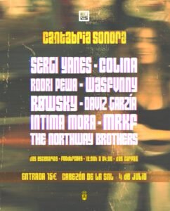 El Festival Cantabria Sonora se celebrará el 4 de julio de 2025 en Cabezón de la Sal (Cantabria). De 18:00 a 04:00h.