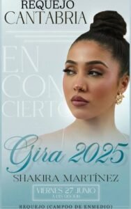 Concierto de Shakkira Martínez el 27 de junio de 2025 en Requejo, CAmpoo de Enmedio (Cantabria).