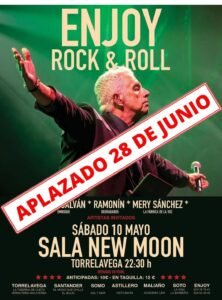 Concierto en Torrelavega de Enjoy Rock & Roll el 28 de junio de 2025 en la Sala New Moon de Torrelavega a las 22:30h.