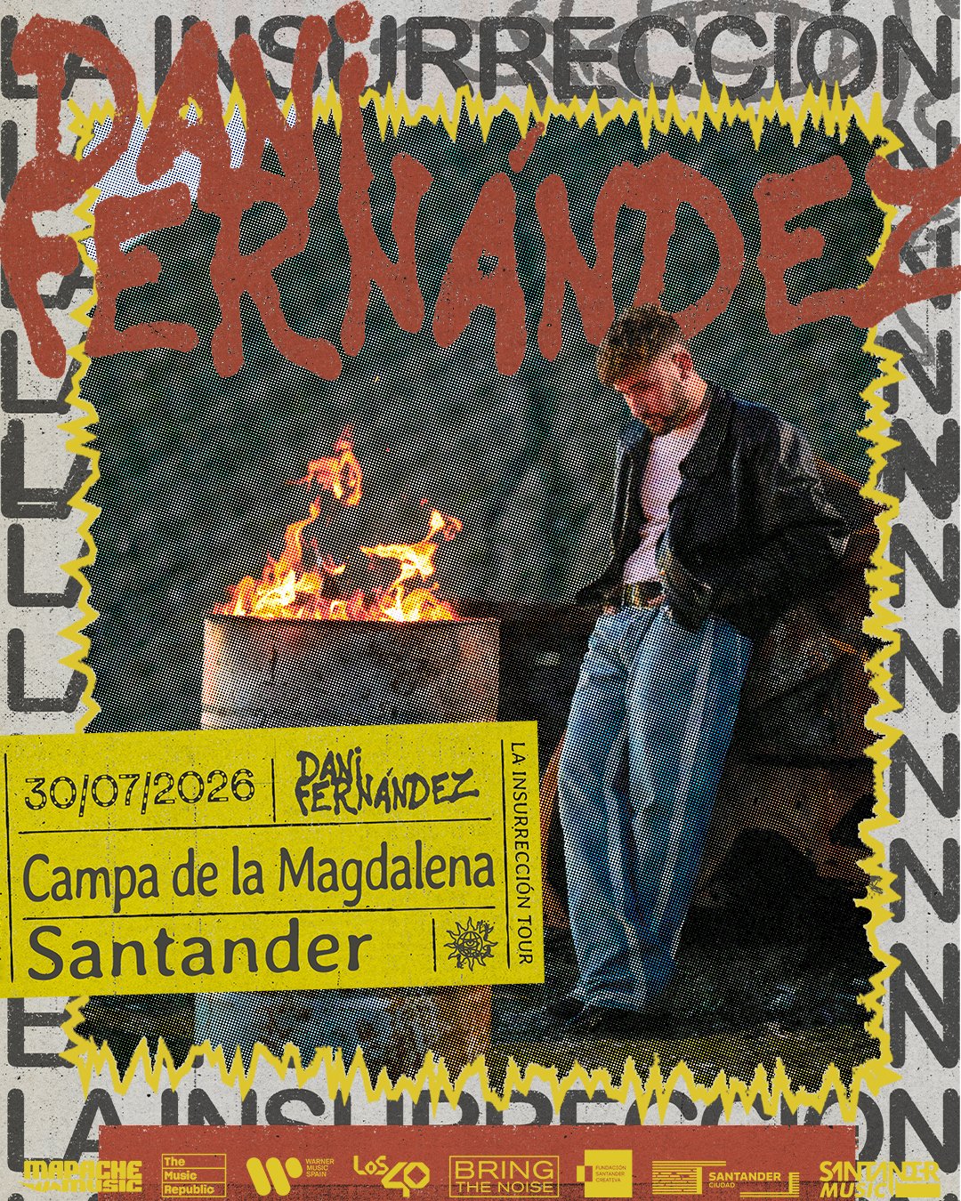 DANI FERNÁNDEZ actuará en la CAMPA DE LA MAGDALENA este próximo 30 de julio.