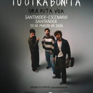 Concierto de Tu Otra Bonita en 13 de Marzo de 2026 en el Escenario Santander (Cantabria). Apertura de puertas a las 20:30, inicio del concierto a las 21:30.