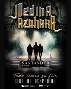 Concierto en Santander de Medina Azahara el 28 de febrero de 2026 a las 21:30h. Apertura de puertas a las 20:30. Escenario Santander gira de despedida "Todo tiene su fin".