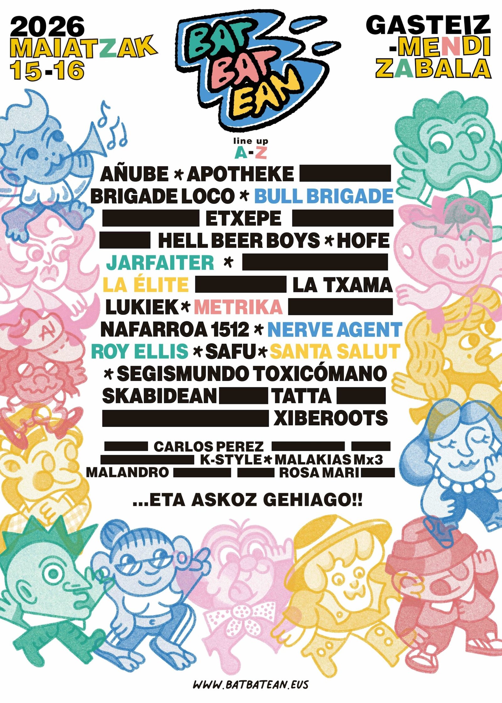 BATBATEAN 2026 PRESENTA SU PRIMER CARTEL: 21 GRUPOS, 5DJ Y TODA LA INFO DEL FESTIVAL.