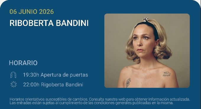 Rigoberta Bandini - Noches del Botánico 2026 Real Jardín Botánico Alfonso XIII Madrid