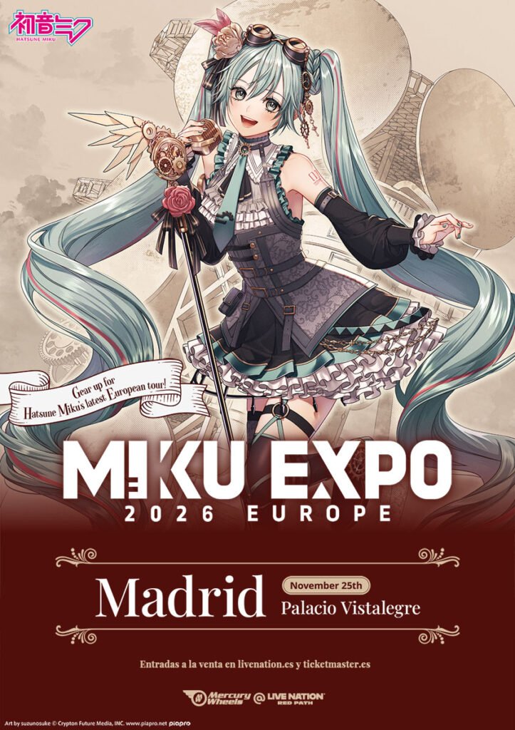 Hatsune Miku regresa a España con la MIKU EXPO 2026 Europe en Madrid La cantante virtual más icónica del mundo vuelve al Palacio Vistalegre tras años 8 Hatsune Miku pasará por España con la 'MIKU EXPO 2026 EUROPE'