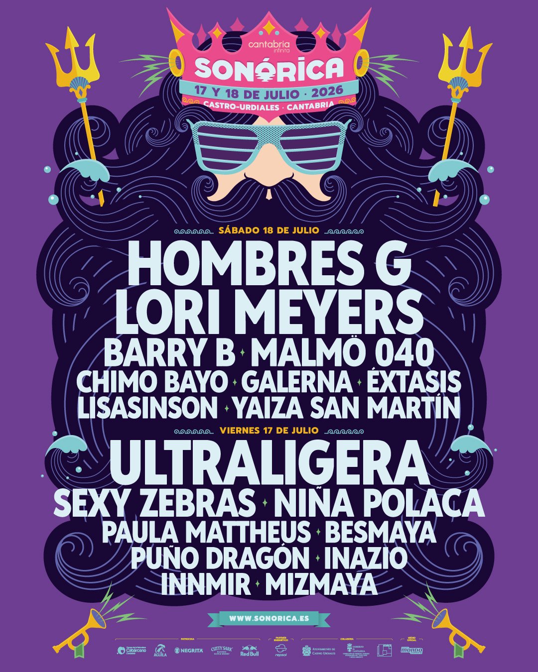 SONÓRICA 2026 ANUNCIA SU CARTEL POR DÍAS.