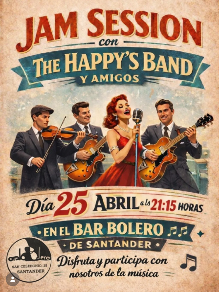 Jam Session con The Happy ́s Band y amigos