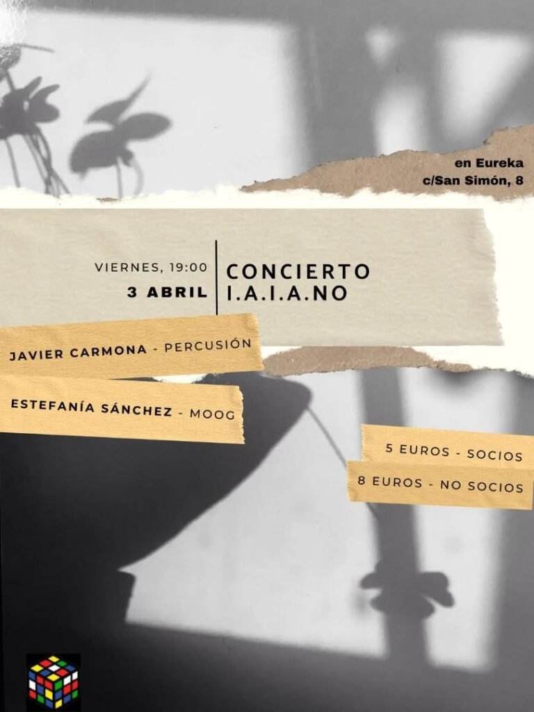 Concierto: » I.A.I.A.NO» por Estefanía Sánchez (Moog) y David Carmona (Percusión)