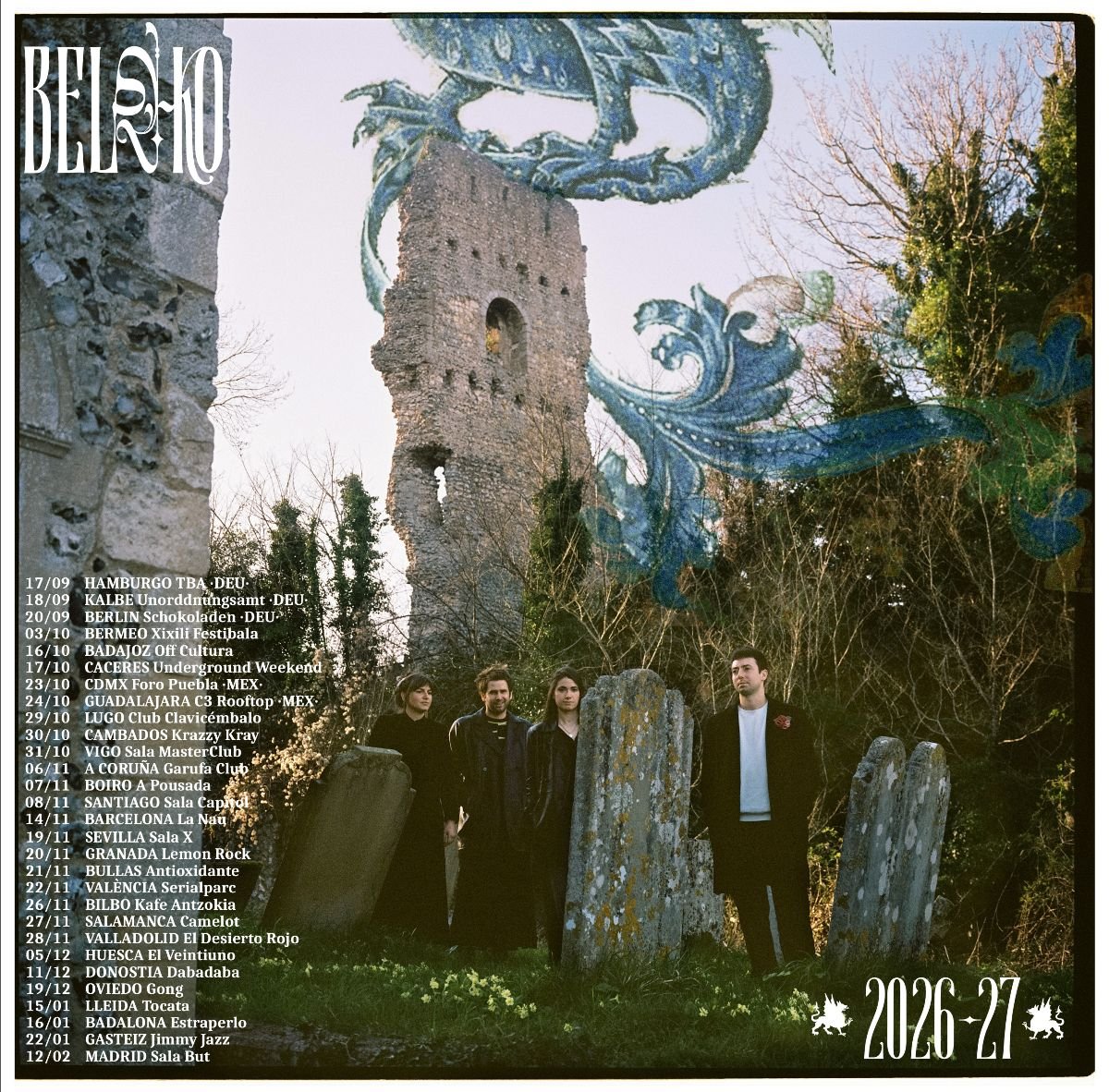 Belako anuncia su regreso con nuevo disco el 2 de octubre vía Montgrí y gira de 30 conciertos por Alemania, México, España y más. Entradas a la venta.