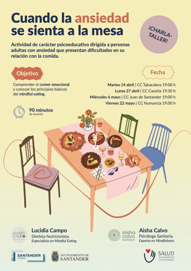 «Cuando la ansiedad se sienta a la mesa», actividad psicoeducativa