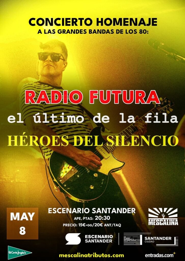 Conciertos en Cantabria mayo 2026 en Escenario Santander y Rock Beer The New