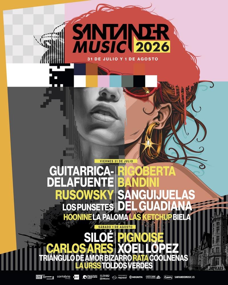 Santander Music 2026 actualiza su cartel: Los Punsetes sustituyen a El Mató a un Policía Motorizado. Guitarricadelafuente, Rigoberta Bandini y más el 31J