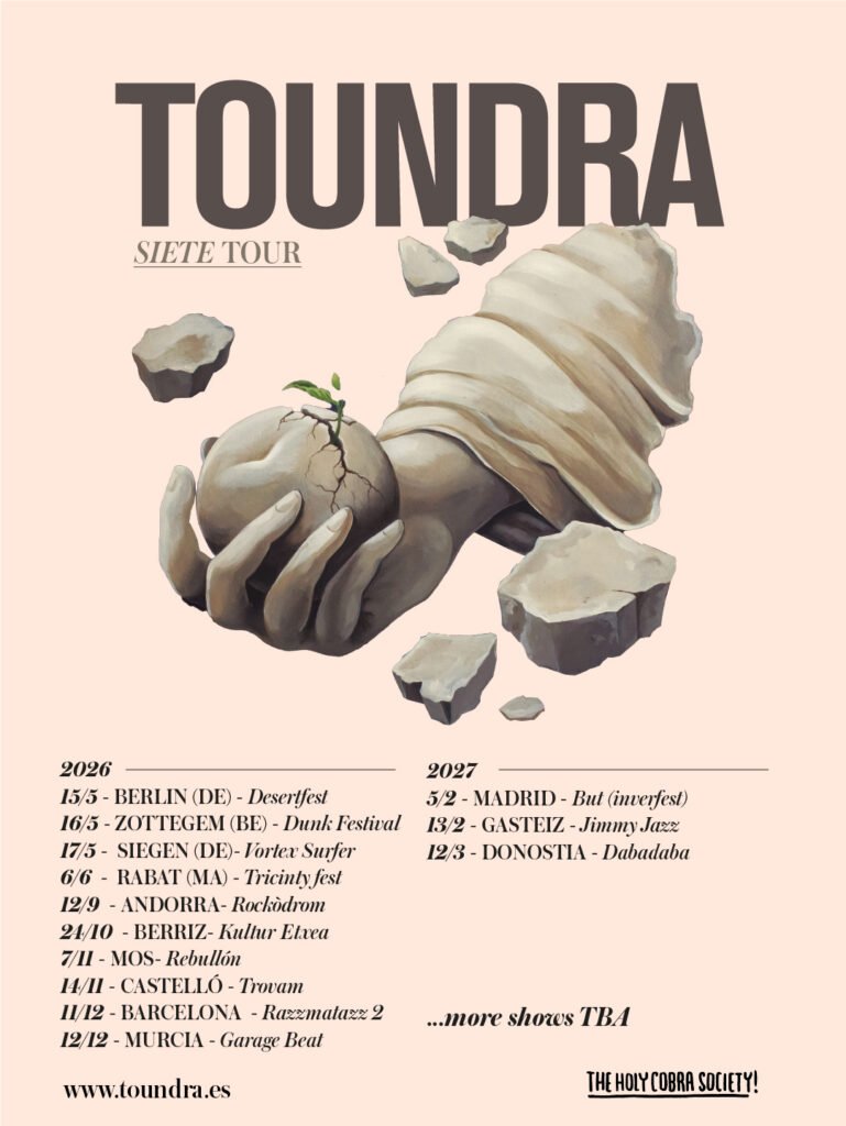Toundra publica Rapier, adelanto de Siete, su séptimo disco, y anuncia la gira SIETE TOUR 2026-2027 tras volver desde 2022.