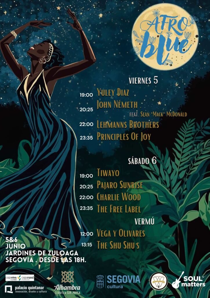 Afroblue Festival 2026 desvela sus horarios en Segovia con Pajaro Sunrise, John Németh, Tiwayo y más en su quinta edición