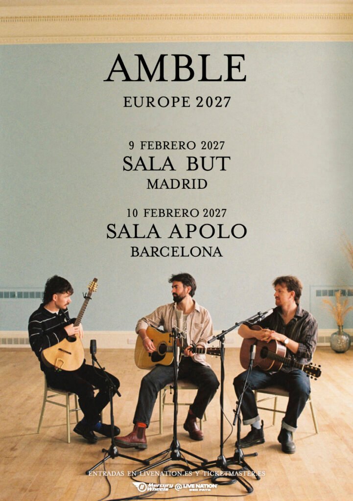 Amble anuncia dos conciertos en Madrid y Barcelona en febrero de 2027 dentro de su gira europea, tras agotar su anterior visita a España.