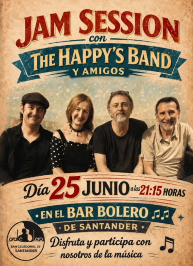 Jam Session con The Happy ́s Band y amigos