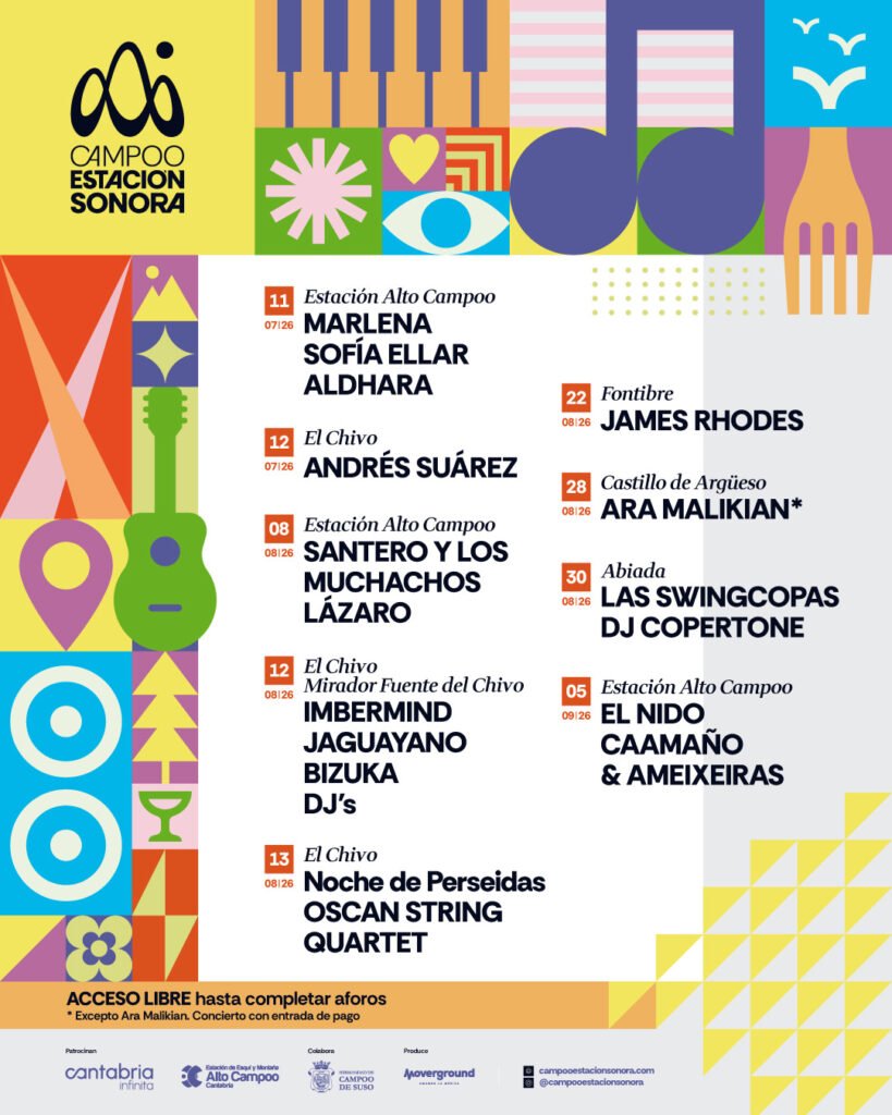 Cantabria presenta Campoo Estación Sonora, ciclo de conciertos que une música, alta montaña y naturaleza en Alto Campoo con artistas como Ara Malikian,