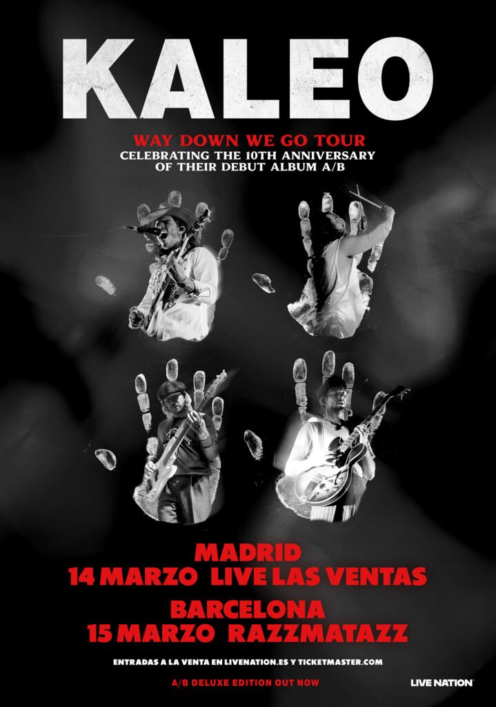 KALEO anuncia su Way Down We Go Tour 2027 en Europa y Reino Unido con dos conciertos en España: Madrid y Barcelona en marzo, celebrando el 10º aniversario