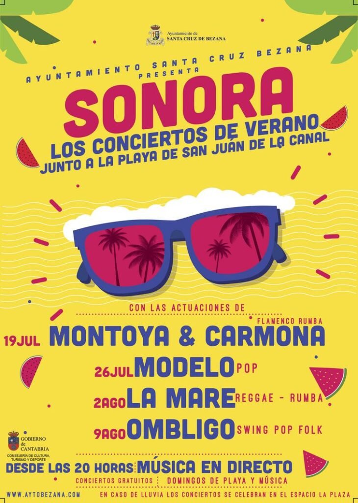 El ciclo de conciertos de verano Sonora arranca el próximo domingo en la playa de San Juan de la Canal con música en directo gratis de pop, rumba, folk y
