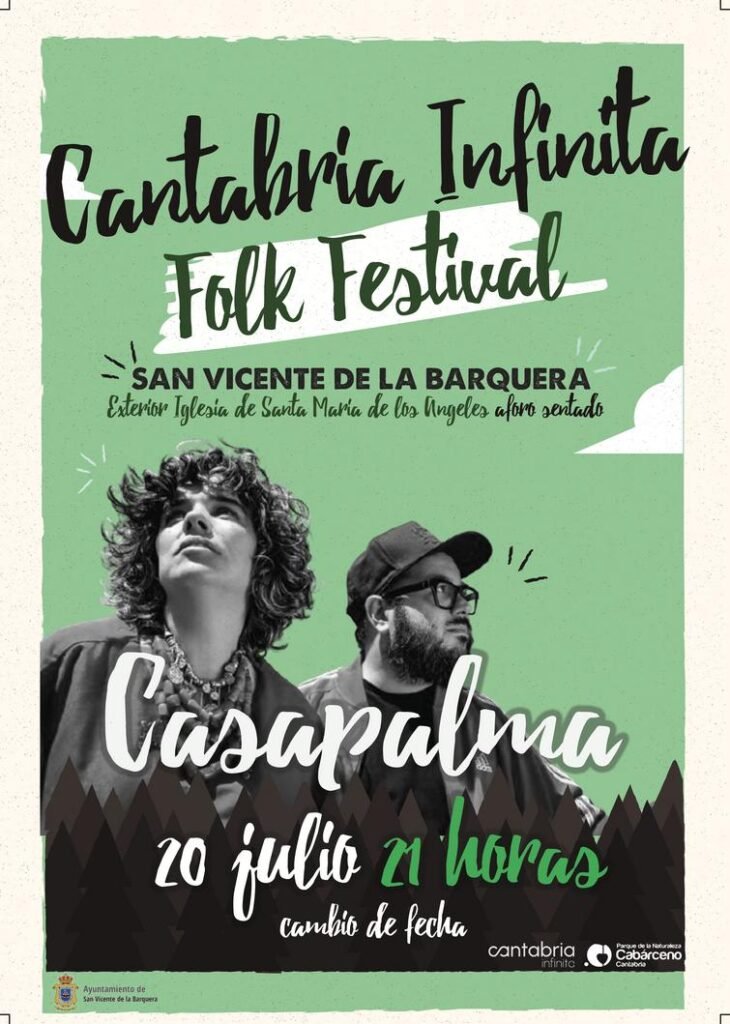 El Cantabria Infinita Folk Festival arranca en julio con Casapalma y Arthur Coates & Kerran Cotterell en San Vicente de la Barquera y Puente San Miguel,