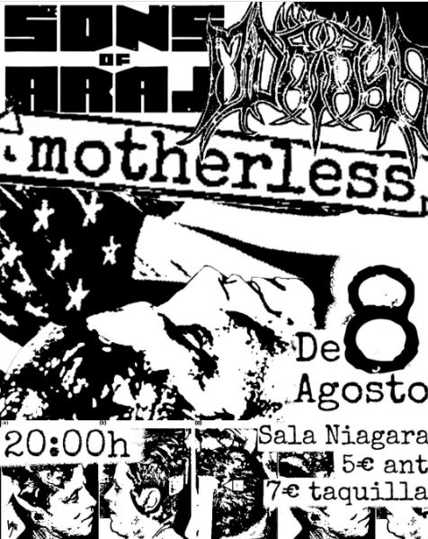 Motherless, Midriasis y Sons of Aral en concierto