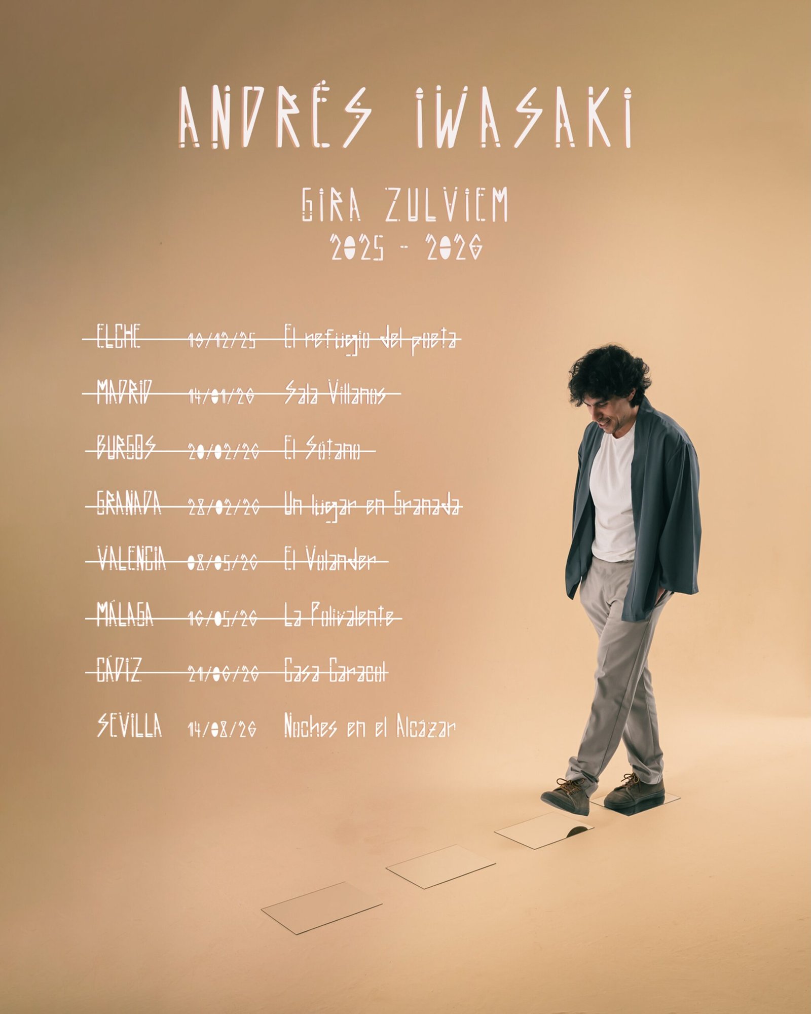 Andrés Iwasaki presentará Zulviem en Noches del Alcázar de Sevilla, un directo íntimo de su primer disco de larga duración.