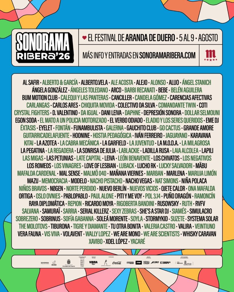 La Cabra Mecánica y Ángela González actúan en Sonorama Ribera, que celebra su 29ª edición en Aranda de Duero con más de 150 artistas.