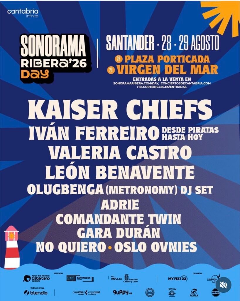 Sonorama Ribera Day 2026: Kaiser Chiefs, Iván Ferreiro, Valeria Castro