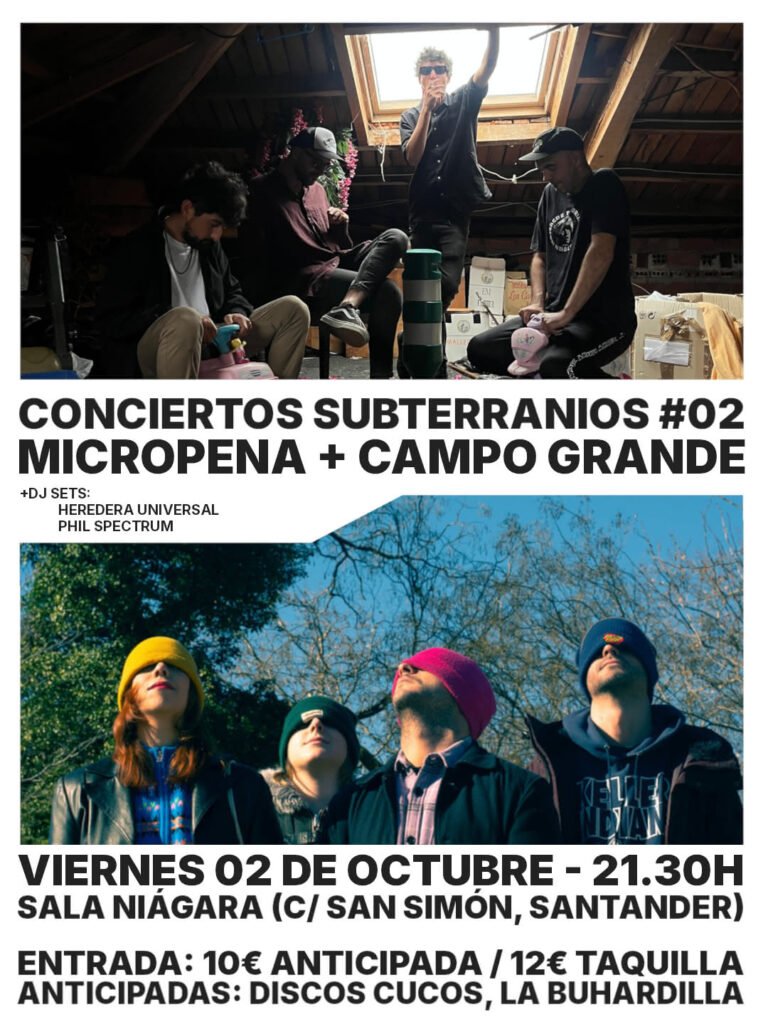 Micropena y Campo Grande protagonizan la segunda edición de los Conciertos Subterranios