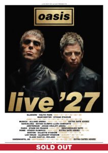 Oasis agota todas las entradas de su gira Live ’27 en tres días de venta y confirma 42 conciertos sin nuevas fechas disponibles