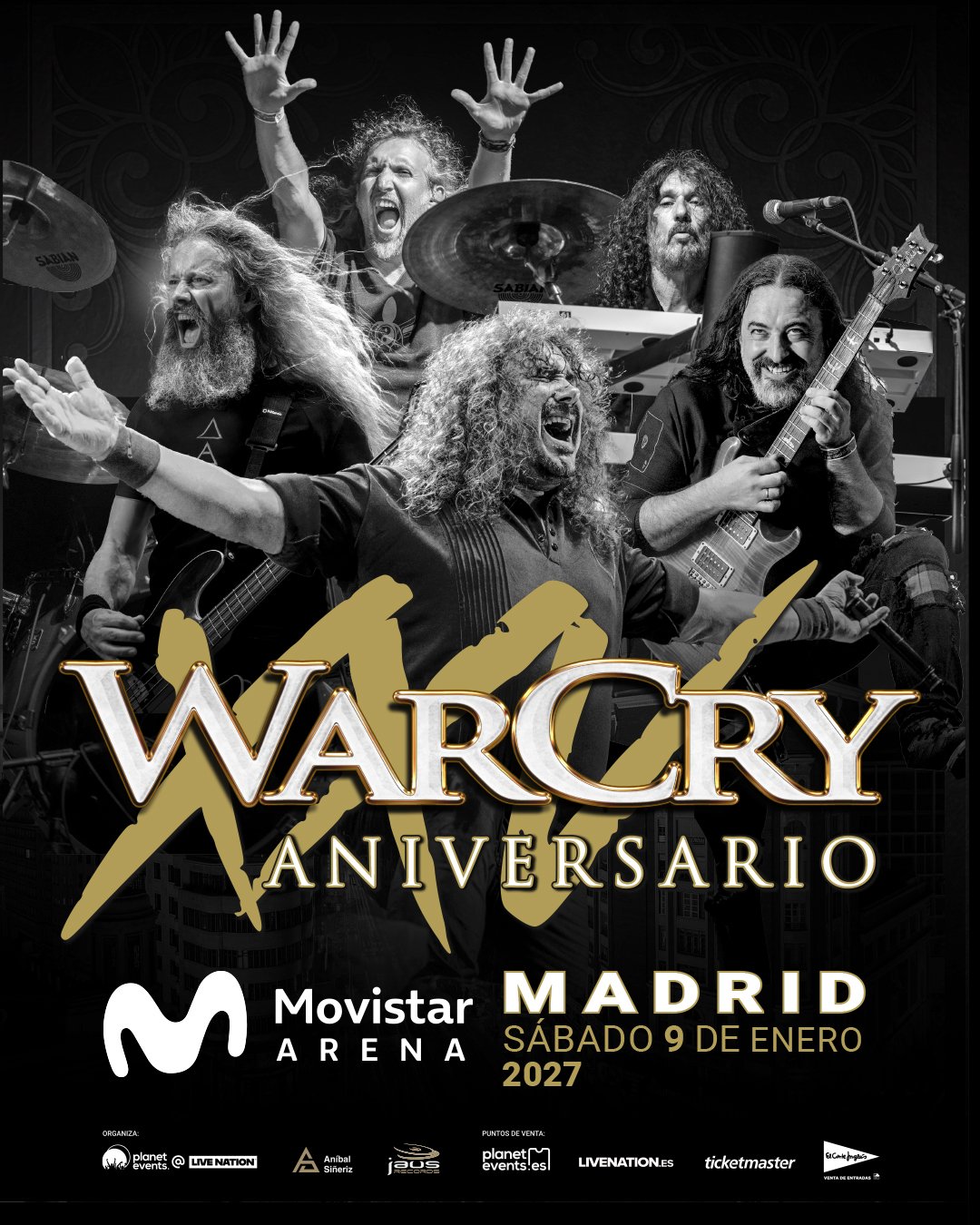 WarCry celebrará su XXV aniversario en Madrid con un concierto en el Movistar Arena y la presentación de Entre la Niebla.